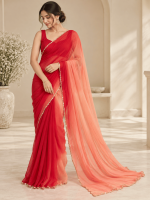 Shaded Sequin Red/peach Double Shade