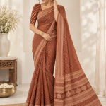 Brisa Zari – Coffee Brown Saree
