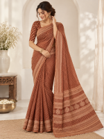 Brisa Zari – Coffee Brown Saree