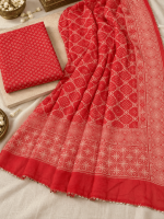 Brisa zari Colour: Carrot pink - Image 2