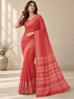 Brisa zari Colour: Carrot pink