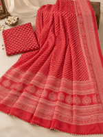 Brisa zari Colour: Carrot pink - Image 2